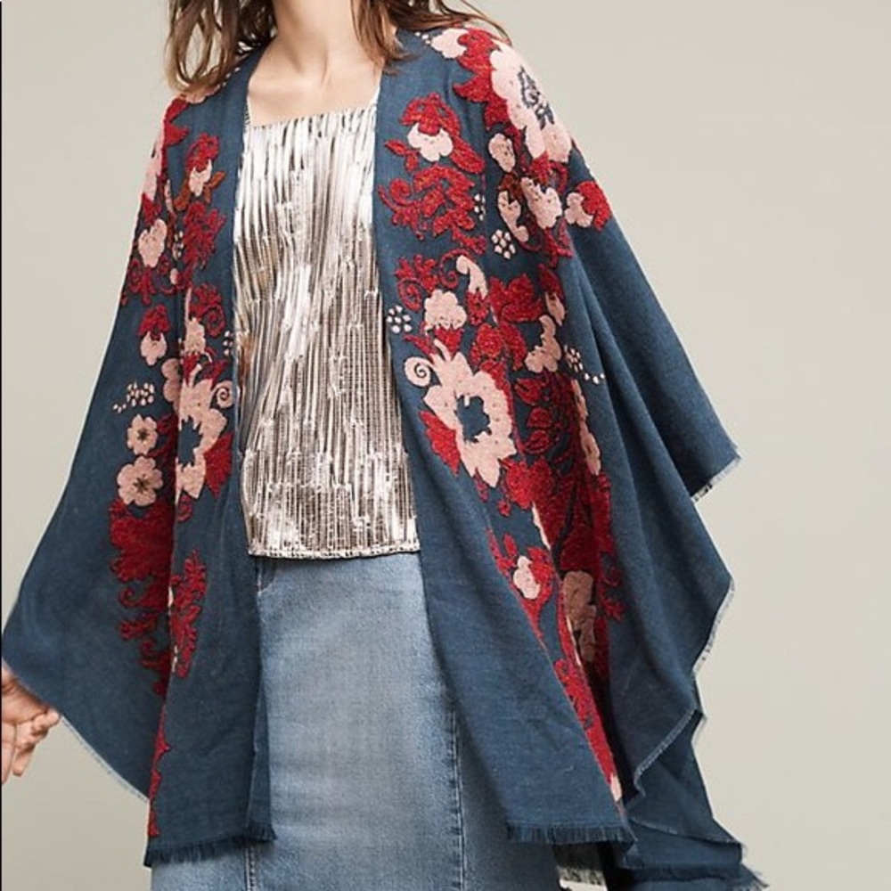 Anthropologie Embroidered kimono